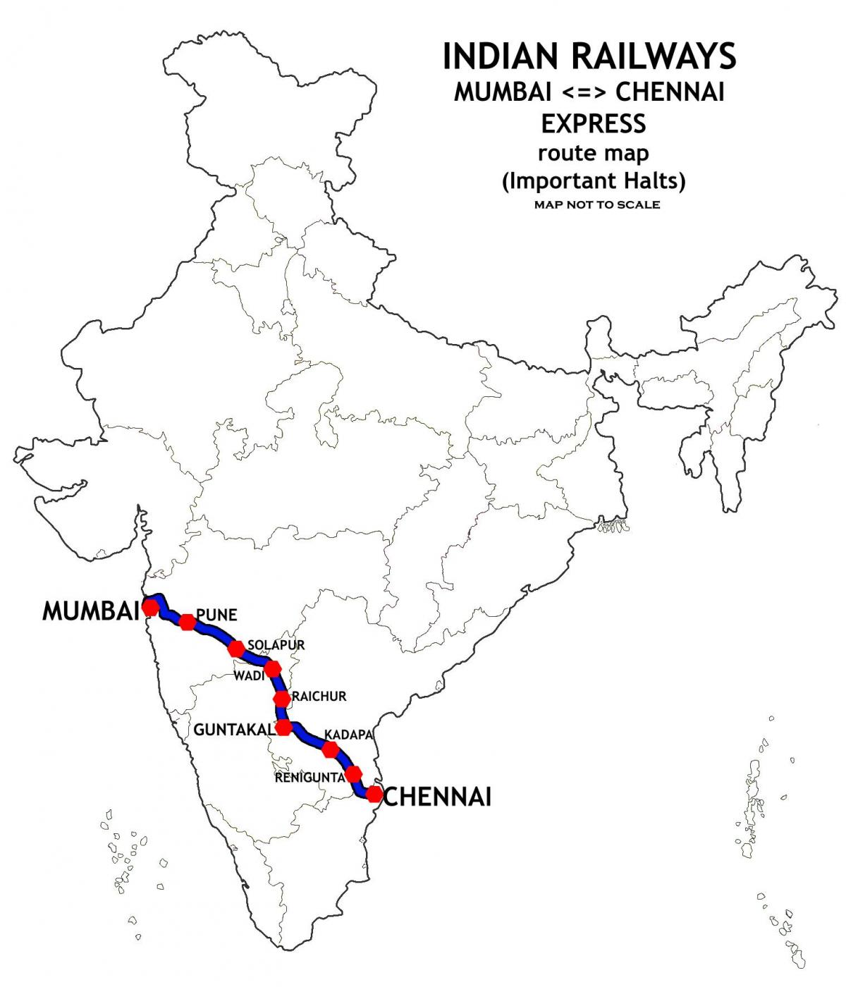 Mumbai, Chennai Karte anzeigen