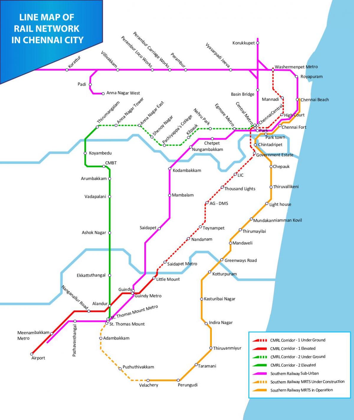 Karte von Chennai anna Nagar