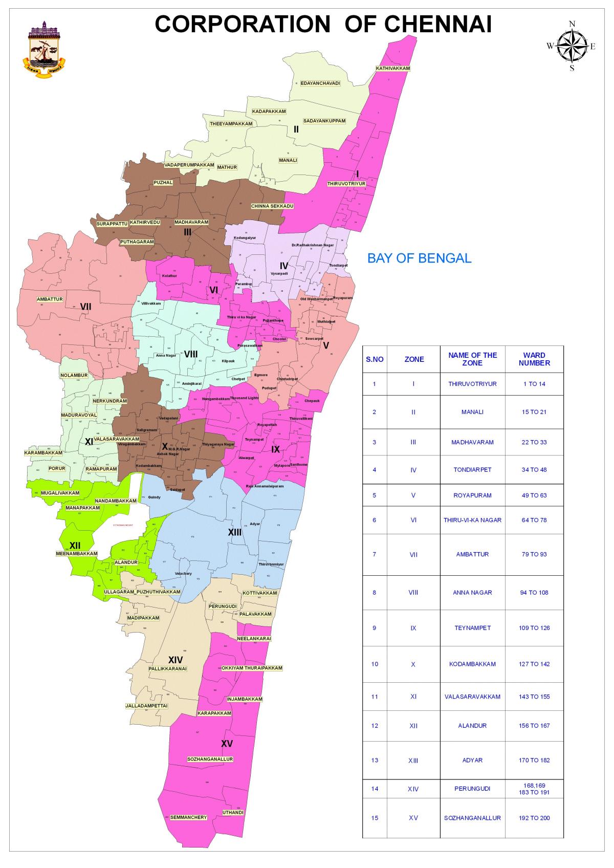 Chennai corporation ward anzeigen