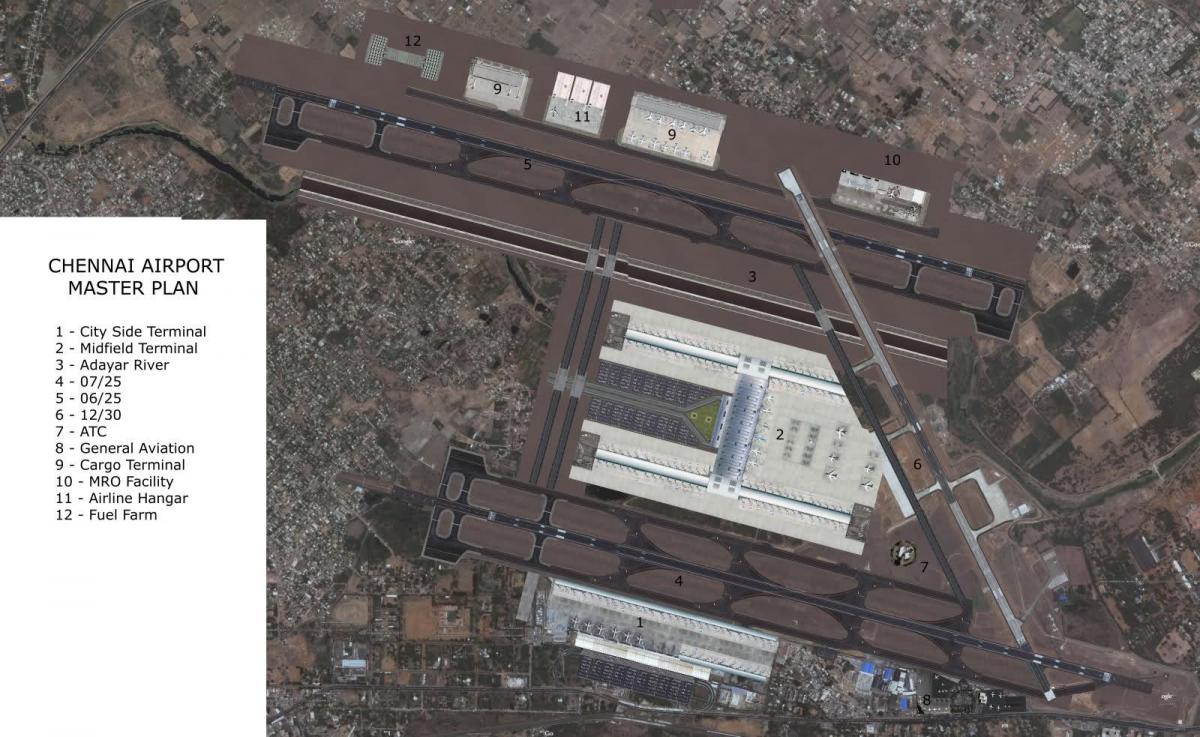 Karte von Flughafen Chennai