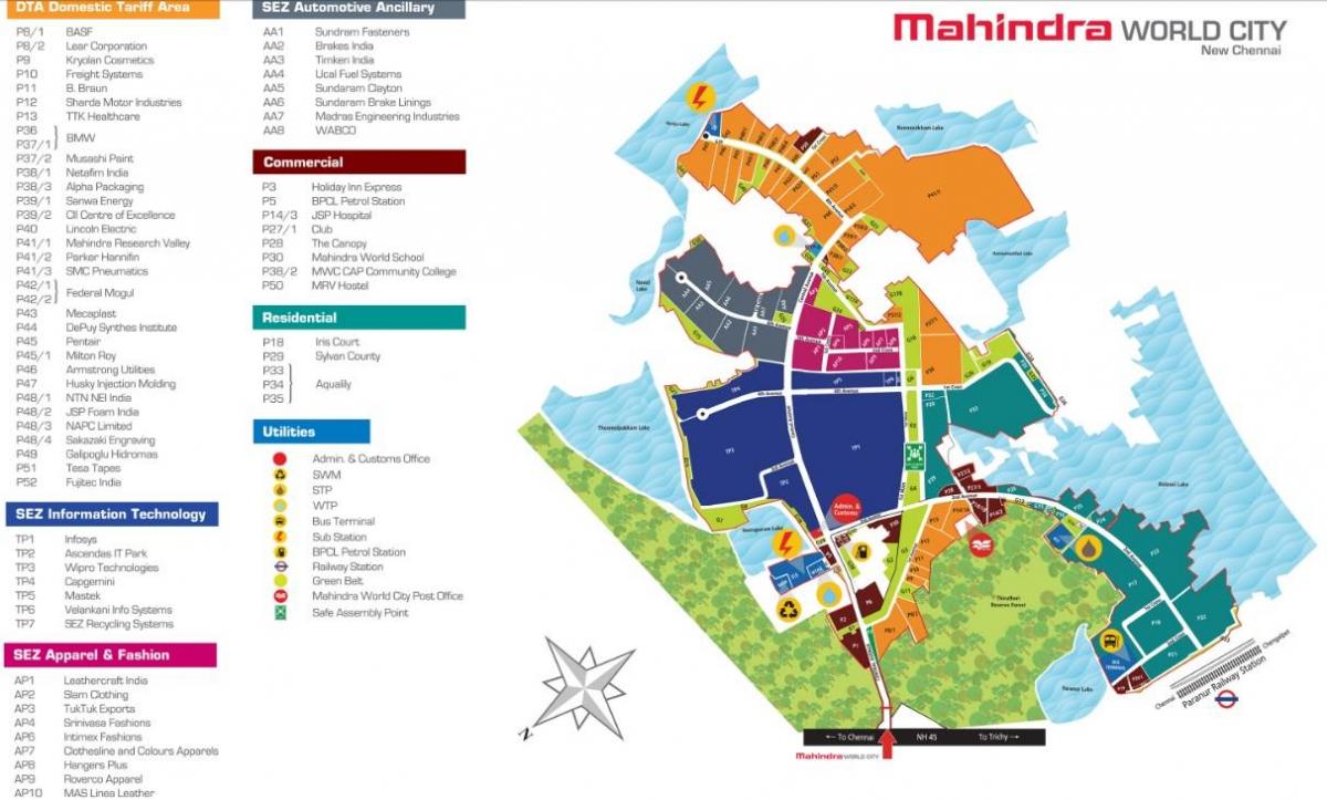 Karte von Chennai Mahindra