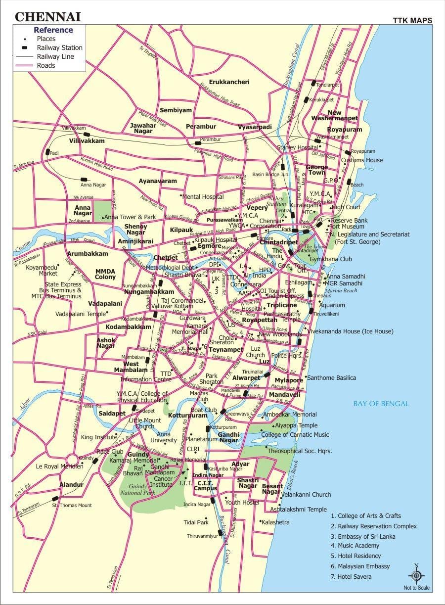 Chennai south Landkarte