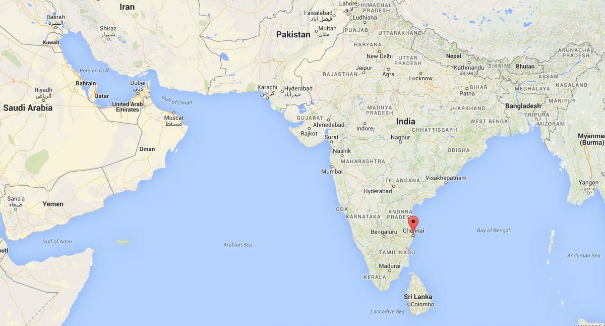 Chennai, Indien-Karte anzeigen