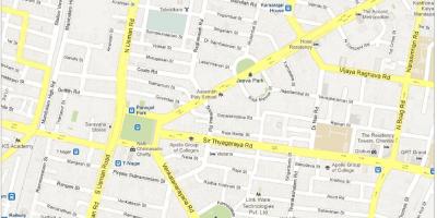Karte von Chennai, t Nagar