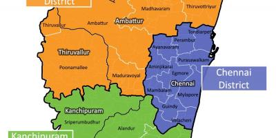 Karte von Chennai district