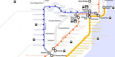 U-Bahn-Karte Chennai