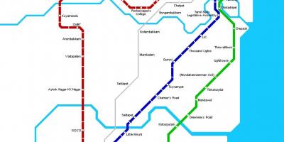 Chennai U-Bahn-Stationen anzeigen