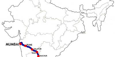 Mumbai nach Chennai Zug route anzeigen