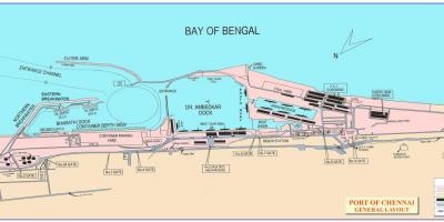 Karte von Chennai port