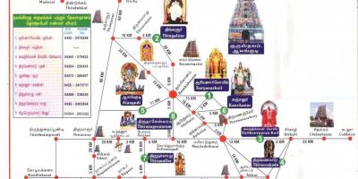 Karte von Chennai Tempel