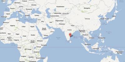 Chennai auf der Weltkarte anzeigen