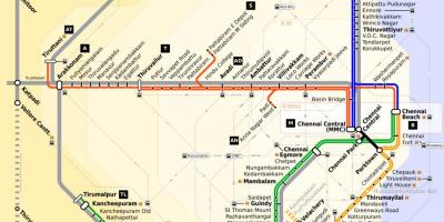 Chennai Zug route anzeigen